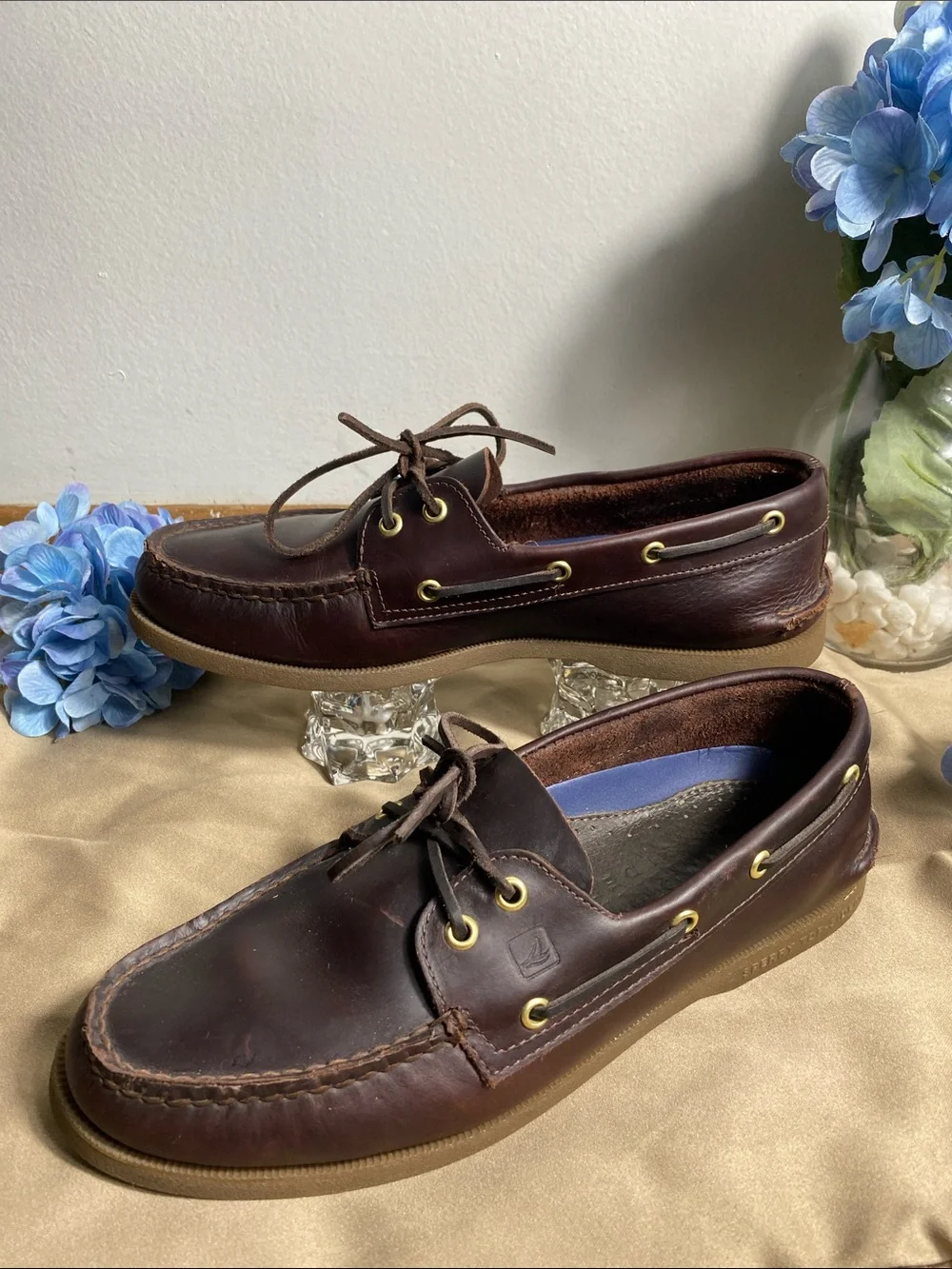 Sperry Top-Sider Mens A/O Boat Shoes 0195214 Medium Brown Leather Size 10M